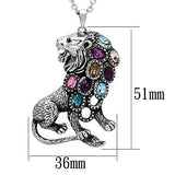 High polished (no plating) Stainless Steel Chain Pendant with Top Grade Crystal  in Multi Color