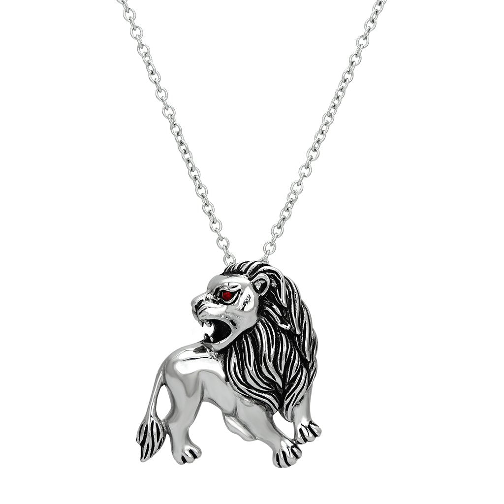 High polished (no plating) Stainless Steel Chain Pendant with Top Grade Crystal  in Siam
