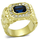 IP Gold(Ion Plating) Stainless Steel Ring with Top Grade Crystal  in Montana