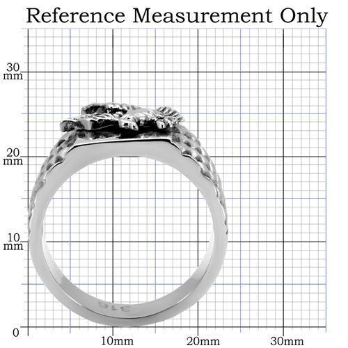 High-Polished Stainless Steel Western Military Ring