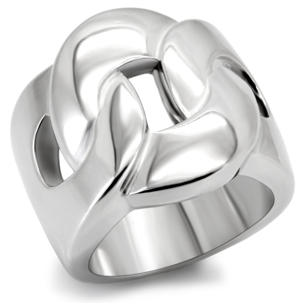 High polished (no plating) Stainless Steel Ring with No Stone
