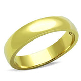 IP Gold(Ion Plating) Stainless Steel Ring with No Stone