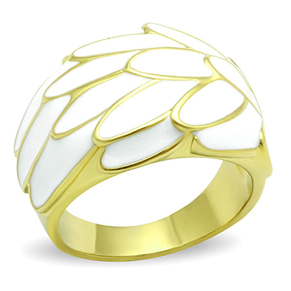 IP Gold(Ion Plating) Stainless Steel Ring with No Stone