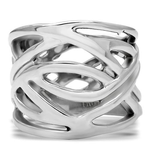 High polished (no plating) Stainless Steel Ring with No Stone
