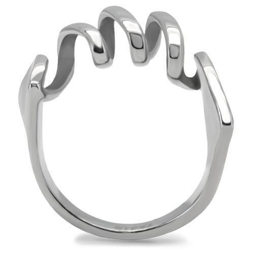 High polished (no plating) Stainless Steel Ring with No Stone