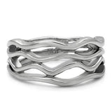 High polished (no plating) Stainless Steel Ring with No Stone