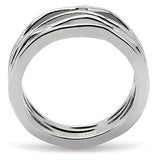 High polished (no plating) Stainless Steel Ring with No Stone