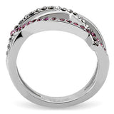 High polished (no plating) Stainless Steel Ring with Top Grade Crystal  in Multi Color