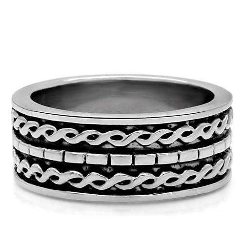 High polished (no plating) Stainless Steel Ring with No Stone