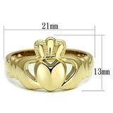 IP Gold(Ion Plating) Stainless Steel Ring with No Stone