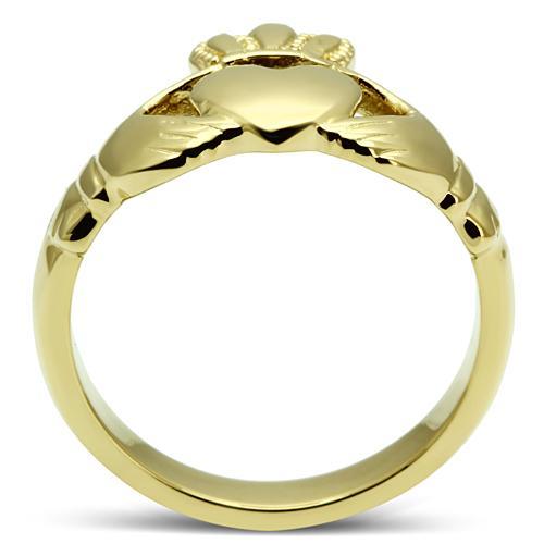 IP Gold(Ion Plating) Stainless Steel Ring with No Stone