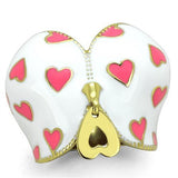 IP Gold(Ion Plating) Stainless Steel Ring with Epoxy  in Multi Color