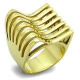 IP Gold(Ion Plating) Stainless Steel Ring with No Stone