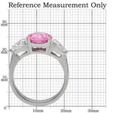 High polished (no plating) Stainless Steel Ring with AAA Grade CZ  in Rose