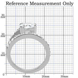 High polished (no plating) Stainless Steel Ring with AAA Grade CZ  in Clear