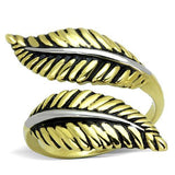 Two-Tone IP Gold (Ion Plating) Stainless Steel Ring with Epoxy  in Jet