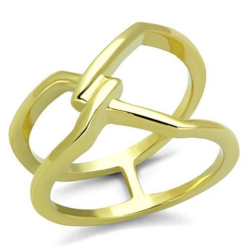 IP Gold(Ion Plating) Stainless Steel Ring with No Stone