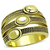 IP Gold(Ion Plating) Stainless Steel Ring with Epoxy  in Jet