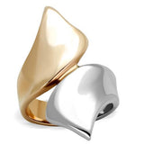 Two-Tone IP Rose Gold Stainless Steel Ring with No Stone