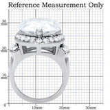 High polished (no plating) Stainless Steel Ring with AAA Grade CZ  in Clear
