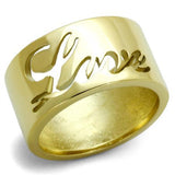 IP Gold(Ion Plating) Stainless Steel Ring with No Stone