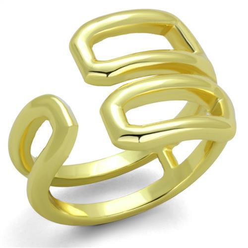 IP Gold(Ion Plating) Stainless Steel Ring with No Stone