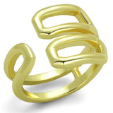 IP Gold(Ion Plating) Stainless Steel Ring with No Stone