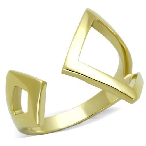 IP Gold(Ion Plating) Stainless Steel Ring with No Stone