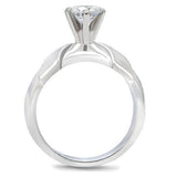 High polished (no plating) Stainless Steel Ring with AAA Grade CZ  in Clear