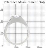 TK193 - High polished (no plating) Stainless Steel Ring with AAA Grade CZ  in Clear