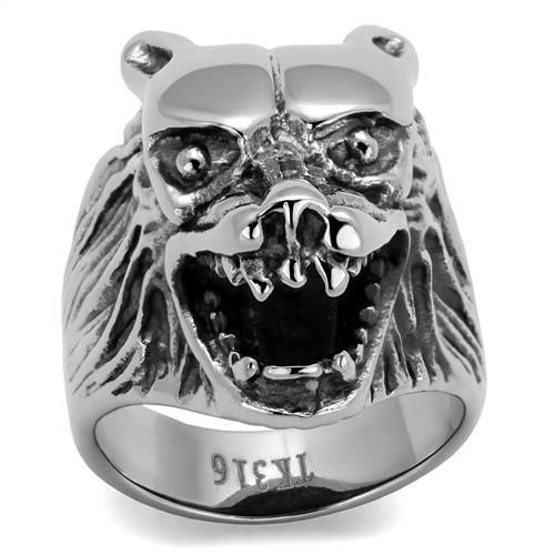 High polished (no plating) Stainless Steel Ring with No Stone
