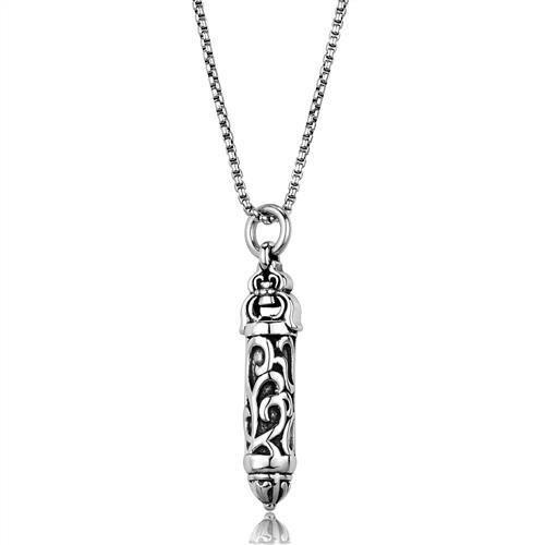 High polished (no plating) Stainless Steel Necklace with No Stone
