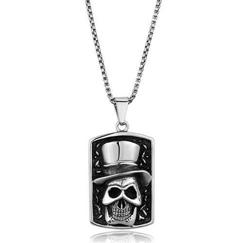 High polished (no plating) Stainless Steel Necklace with No Stone