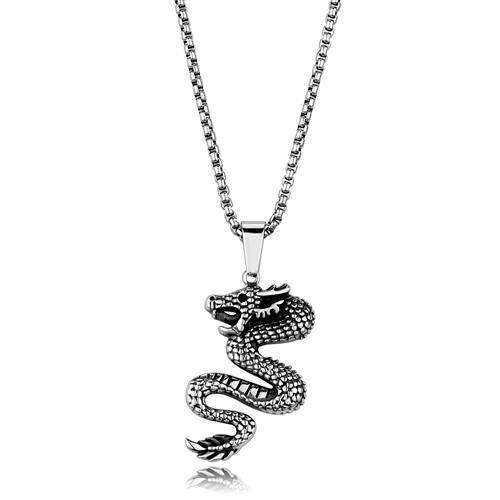 High polished (no plating) Stainless Steel Necklace with No Stone