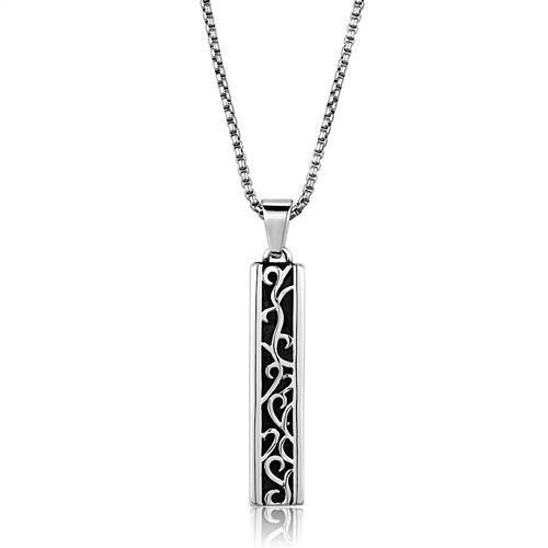 High polished (no plating) Stainless Steel Necklace with No Stone