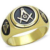 IP Gold(Ion Plating) Stainless Steel Ring with No Stone