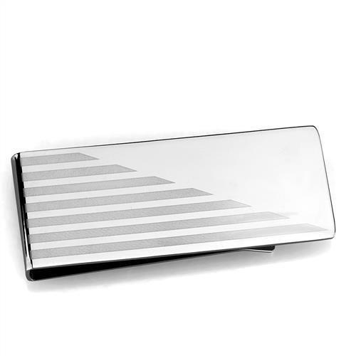 High polished (no plating) Stainless Steel Money clip with No Stone