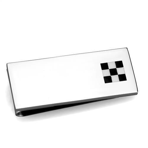 High polished (no plating) Stainless Steel Money clip with No Stone