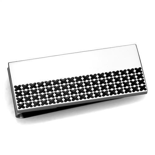 High polished (no plating) Stainless Steel Money clip with No Stone