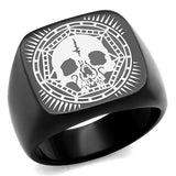 IP Black(Ion Plating) Stainless Steel Ring with No Stone