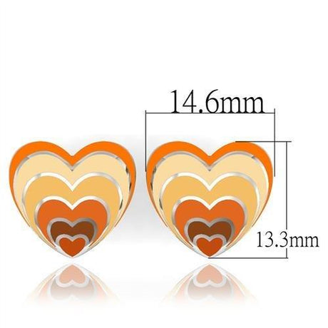 High polished (no plating) Stainless Steel Earrings with No Stone
