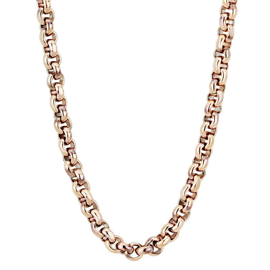 IP Rose Gold(Ion Plating) Stainless Steel Chain with No Stone