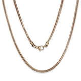 IP Rose Gold(Ion Plating) Stainless Steel Chain with No Stone