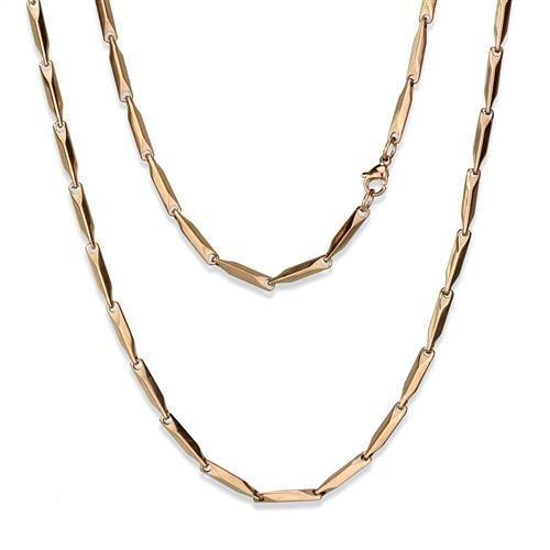 IP Rose Gold(Ion Plating) Stainless Steel Chain with No Stone