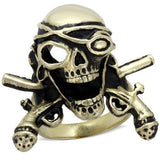 IP Antique Copper Stainless Steel Ring with Epoxy  in Jet