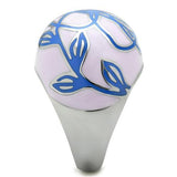 High polished (no plating) Stainless Steel Ring with Epoxy  in No Stone