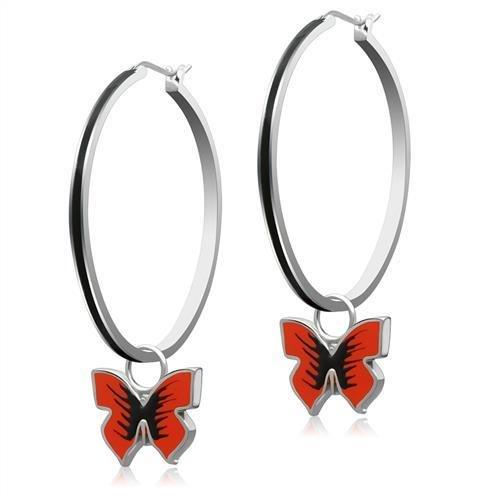 High polished (no plating) Stainless Steel Earrings with No Stone