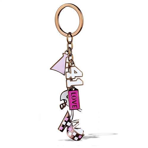 IP Coffee light Stainless Steel Key Ring with Epoxy  in Multi Color