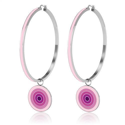 High polished (no plating) Stainless Steel Earrings with No Stone