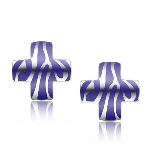 High polished (no plating) Stainless Steel Earrings with No Stone